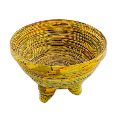 Recycled Paper Decorative Bowl from Guatemala
