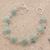 Jade link bracelet, 'Studded Path in Light Green' - Light Green Jade and Sterling Silver Bracelet from Guatemala (image 2) thumbail