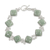 Jade link bracelet, 'Studded Path in Light Green' - Light Green Jade and Sterling Silver Bracelet from Guatemala thumbail