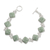 Jade link bracelet, 'Studded Path in Light Green' - Light Green Jade and Sterling Silver Bracelet from Guatemala (image 2b) thumbail