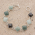 Jade link bracelet, 'Studded Path' - Jade and Sterling Silver Link Bracelet from Guatemala (image 2) thumbail