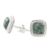 Jade stud earrings, 'Love Lassos in Green' - Jade and Sterling Silver Rope Motif Earrings from Guatemala (image 2d) thumbail