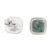 Jade stud earrings, 'Love Lassos in Green' - Jade and Sterling Silver Rope Motif Earrings from Guatemala (image 2e) thumbail