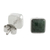 Jade stud earrings, 'Mayan Hope' - Jade and Sterling Silver Square Earrings from Guatemala (image 2e) thumbail