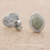 Jade stud earrings, 'Oval Lassos' - Light Green Jade Oval Stud Earrings from Guatemala (image 2c) thumbail
