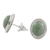 Jade stud earrings, 'Oval Lassos' - Light Green Jade Oval Stud Earrings from Guatemala (image 2d) thumbail