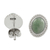 Jade stud earrings, 'Oval Lassos' - Light Green Jade Oval Stud Earrings from Guatemala (image 2e) thumbail