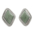 Jade stud earrings, 'Diamond Lassos' - Light Green Jade Rhombus Stud Earrings from Guatemala
