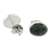 Jade stud earrings, 'Mayan Ovals' - Green Jade and 925 Silver Oval Stud Earrings from Guatmela (image 2e) thumbail
