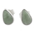 Jade stud earrings, 'Mayan Teardrops in Light Green' - Light Green Jade Teardrop Stud Earrings from Guatemala