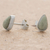 Jade stud earrings, 'Mayan Teardrops in Light Green' - Light Green Jade Teardrop Stud Earrings from Guatemala (image 2b) thumbail