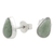 Jade stud earrings, 'Mayan Teardrops in Light Green' - Light Green Jade Teardrop Stud Earrings from Guatemala (image 2d) thumbail