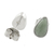 Jade stud earrings, 'Mayan Teardrops in Light Green' - Light Green Jade Teardrop Stud Earrings from Guatemala (image 2e) thumbail