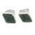 Jade stud earrings, 'Mayan Elegance in Dark Green' - Green Jade and 925 Silver Rhombus Earrings from Guatemala