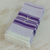 Cotton napkins, 'Cheerful Kitchen in Purple' (set of 6) - Purple Striped 100% Cotton Napkins (Set of 6) (image 2b) thumbail