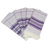 Cotton napkins, 'Cheerful Kitchen in Purple' (set of 6) - Purple Striped 100% Cotton Napkins (Set of 6) (image 2c) thumbail