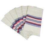 Cotton napkins, 'Dinner Guest' (set of 6) - Striped 100% Cotton Napkins from Guatemala (Set of 6)