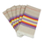 Cotton napkins, 'Sunset Dinner' (set of 6) - Striped 100% Cotton Napkins from Guatemala (Set of 6) (image 2c) thumbail