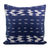 Cotton cushion cover, 'Ocean Elegance' - Cotton Cushion Cover in Ivory and Navy from Guatemala