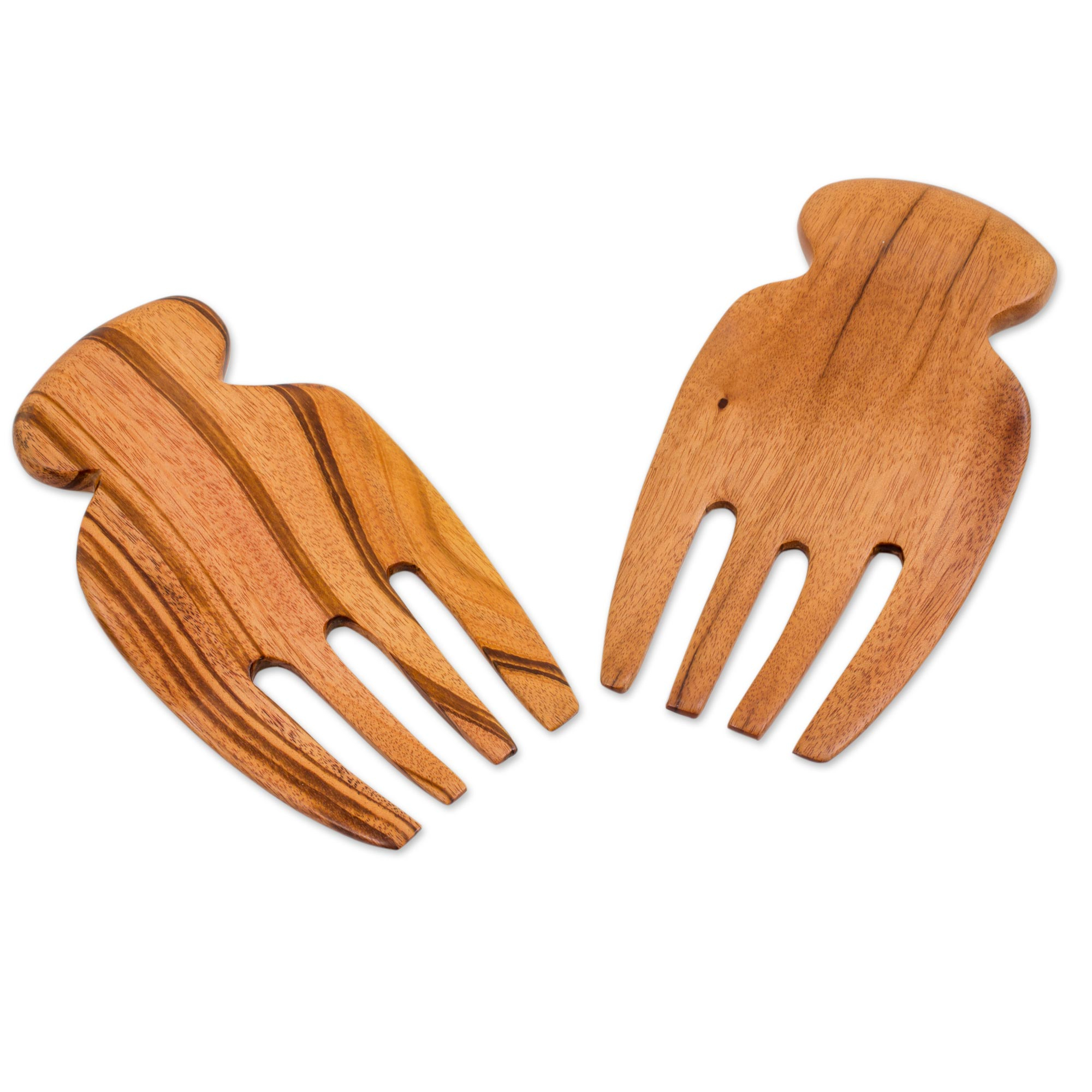 Handmade Hard Wood Fork (Fruit Fork, Salad Fork), Solid Oak Wood (With