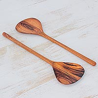 Wood salad utensils, Peten Kitchen (pair)