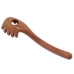 Wood spaghetti spoon, 'Home Cooking' - Hand Carved Manchiche Wood Spaghetti Spoon from Guatemala