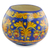 Ceramic vase, 'Sunbathed Flowers' - Handcrafted Painted Ceramic Floral Vase from El Salvador