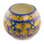 Ceramic vase, 'Sunbathed Flowers' - Handcrafted Painted Ceramic Floral Vase from El Salvador (image 2b) thumbail