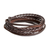 Leather wrap bracelet, 'Elegant Style in Brown' - Braided Leather Wrap Bracelet in Brown from Guatemala