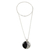 Reversible jade pendant necklace, 'Partial Eclipse' - Reversible Jade Crescent Pendant Necklace Guatemala (image 2g) thumbail