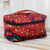 Fabric toiletry case, 'Country Paths' - Printed Toiletry Case with Handle from Guatemala