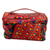 Fabric toiletry case, 'Country Paths' - Printed Toiletry Case with Handle from Guatemala
