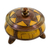 Decorative ceramic vessel, 'Strokes of History' - Decorative Ceramic Vessel with Lid and Sun Design (image 2a) thumbail