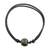 Jade pendant bracelet, 'Loving Life in Dark Green' - Adjustable Dark Green Jade Pendant Bracelet from Guatemala