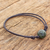 Jade pendant bracelet, 'Loving Life in Dark Green' - Adjustable Dark Green Jade Pendant Bracelet from Guatemala (image 2b) thumbail