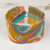 Glass beaded wristband bracelet, 'Bubbling Maya' - Colorful Glass Beaded Wristband Bracelet from Guatemala (image 2) thumbail