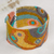Glass beaded wristband bracelet, 'Bubbling Maya' - Colorful Glass Beaded Wristband Bracelet from Guatemala (image 2b) thumbail