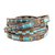Glass beaded wrap bracelet, 'Traditional Style' - Colorful Glass Beaded Wrap Bracelet from Guatemala