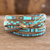 Glass beaded wrap bracelet, 'Traditional Style' - Colorful Glass Beaded Wrap Bracelet from Guatemala (image 2b) thumbail