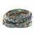 Glass beaded wrap bracelet, 'Traditional Style' - Colorful Glass Beaded Wrap Bracelet from Guatemala
