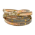 Glass beaded wrap bracelet, 'Cerro de la Cruz in Grey' - Colorful Glass Beaded Wrap Bracelet from Guatemala