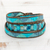 Glass beaded wrap bracelet, 'Country River' - Colorful Glass Beaded Wrap Bracelet from Guatemala (image 2) thumbail
