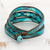 Glass beaded wrap bracelet, 'Country River' - Colorful Glass Beaded Wrap Bracelet from Guatemala (image 2c) thumbail