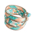 Glass beaded wrap bracelet, 'Pastel Mountains' - Colorful Glass Beaded Wrap Bracelet from Guatemala (image 2b) thumbail