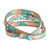 Glass beaded wrap bracelet, 'Pastel Mountains' - Colorful Glass Beaded Wrap Bracelet from Guatemala