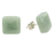 Jade stud earrings, 'Simply Luxurious' - Apple Green Square Jade Stud Earrings from Guatemala (image 2c) thumbail