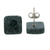 Jade stud earrings, 'Simply Luxurious in Dark Green' - Dark Green Square Jade Stud Earrings from Guatemala (image 2c) thumbail