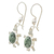 Jade dangle earrings, 'Marine Turtles in Green' - Green Turtle-Themed Jade Dangle Earrings form Guatemala (image 2c) thumbail
