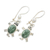 Jade dangle earrings, 'Marine Turtles in Green' - Green Turtle-Themed Jade Dangle Earrings form Guatemala (image 2d) thumbail