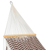 Baumwollhängematte, (einzeln) - Handgewebte Hängematte aus brauner und weißer Baumwolle (einzeln)